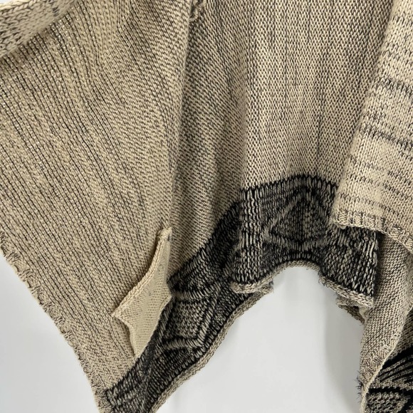 BCBGMaxazria Womens Draped Cardigan Medium Beige Wool Hi/Low Open Shawl - Picture 6 of 9